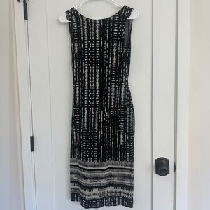 Elegant Black and White Patterned Dress